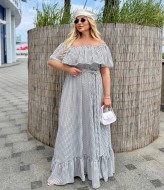 Летнее платье с воланами PRA-1366.1A630