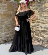 Шифоновое платье с воланами PRA-1366A630