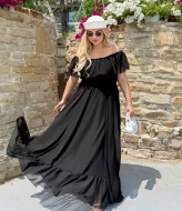 Шифоновое платье с воланами PRA-1366A630