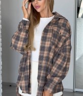 Клетчатая рубашка оверсайз  ATE-060A580