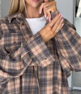 Клетчатая рубашка оверсайз  ATE-060A580