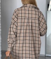 Клетчатая рубашка оверсайз  ATE-060A580