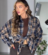 Клетчатая рубашка оверсайз  ATE-060A580