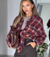 Клетчатая рубашка оверсайз  ATE-060A580