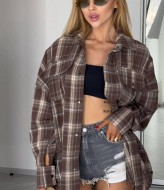 Клетчатая рубашка оверсайз  ATE-060A580