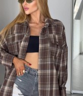 Клетчатая рубашка оверсайз  ATE-060A580