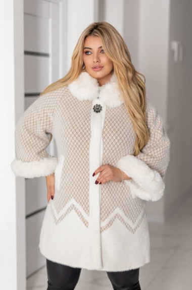 Пальто женское с мехом  MAX-932A1550