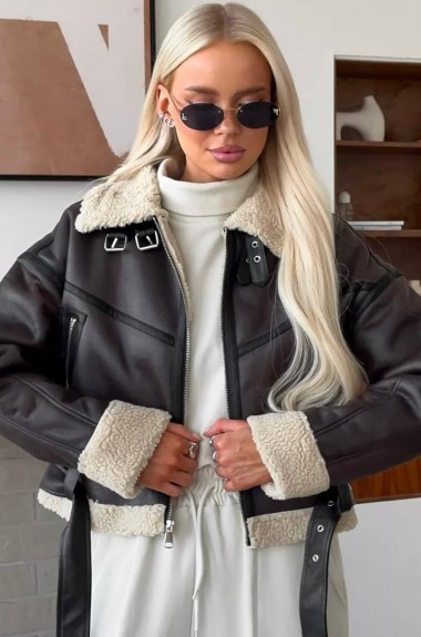 Дубленка кожаная женская  ZL-0265A1100