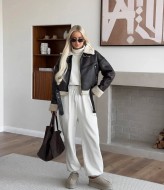 Дубленка кожаная женская  ZL-0265A1100