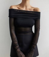 Боди сетка с длинными рукавами LOU-1266A390