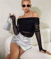 Боди сетка с длинными рукавами LOU-1266A390