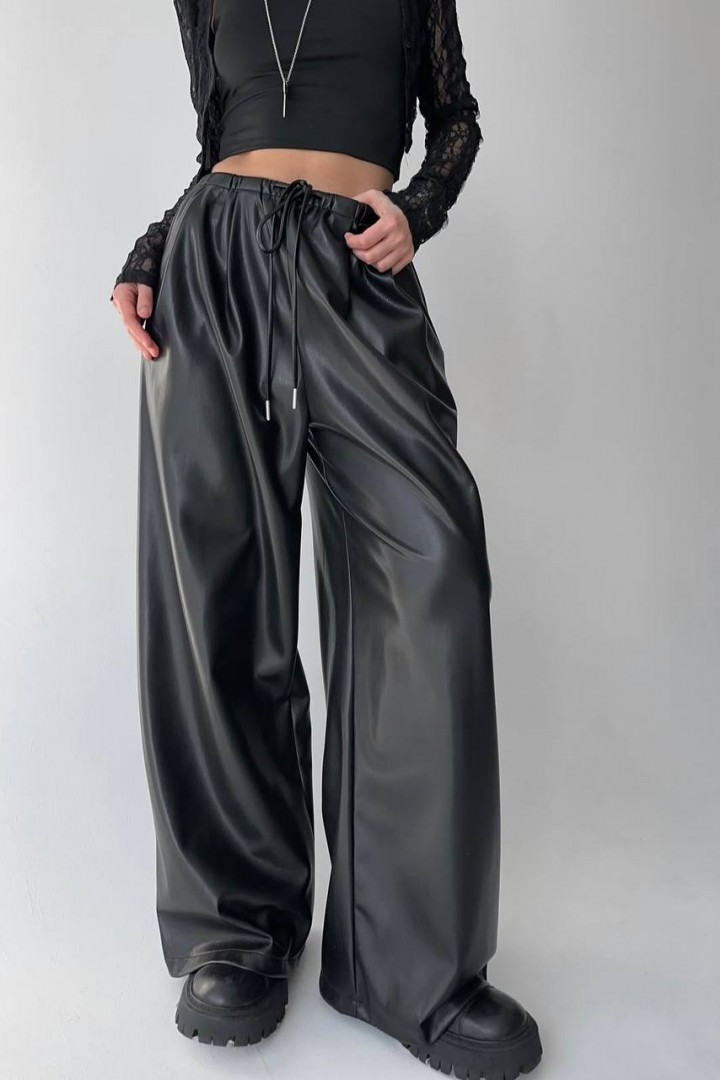 Кожаные объемные штаны DMP-A7240A350