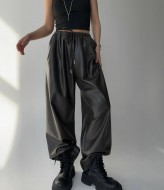 Кожаные объемные штаны DMP-A7240A350