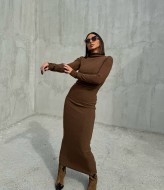 Сукня міді в рубчик IMMA-260A530