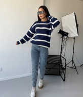 Женский свитер в полоску IND-5011A520