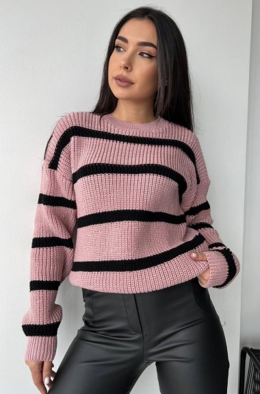 Женский свитер в полоску IND-5011A520