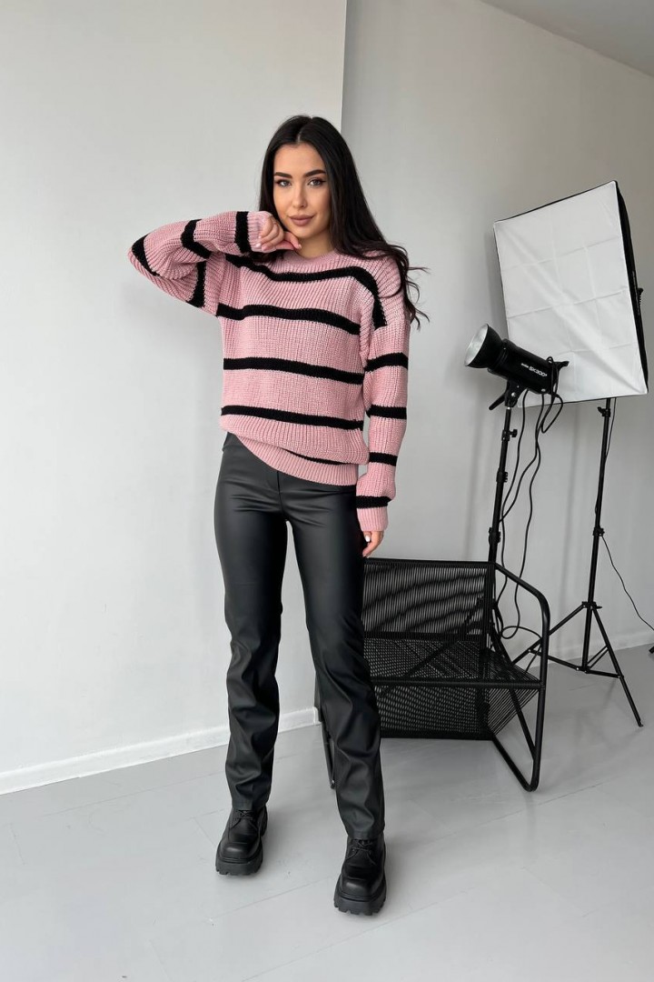 Женский свитер в полоску IND-5011A520