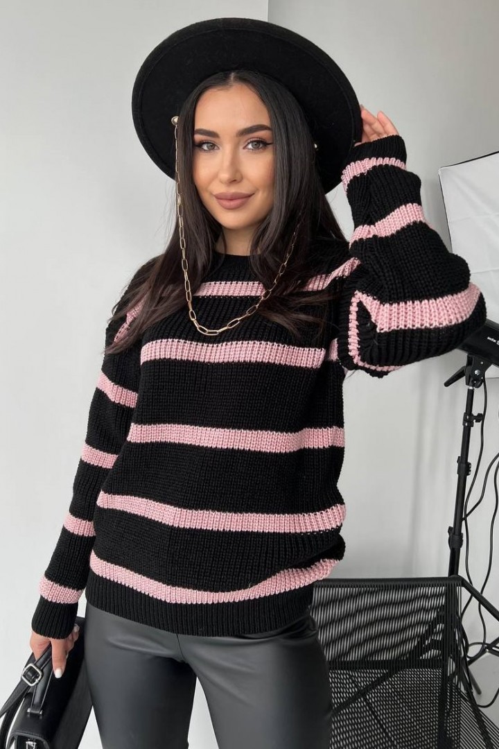 Женский свитер в полоску IND-5011A520