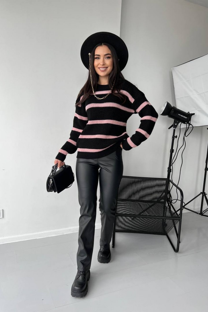 Женский свитер в полоску IND-5011A520