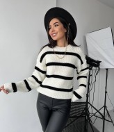 Женский свитер в полоску IND-5011A520