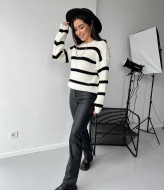 Женский свитер в полоску IND-5011A520