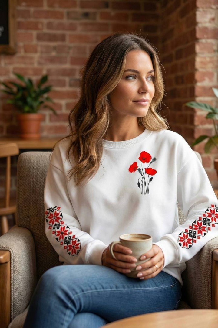 Свитшот на флисе женский  IO-746A320