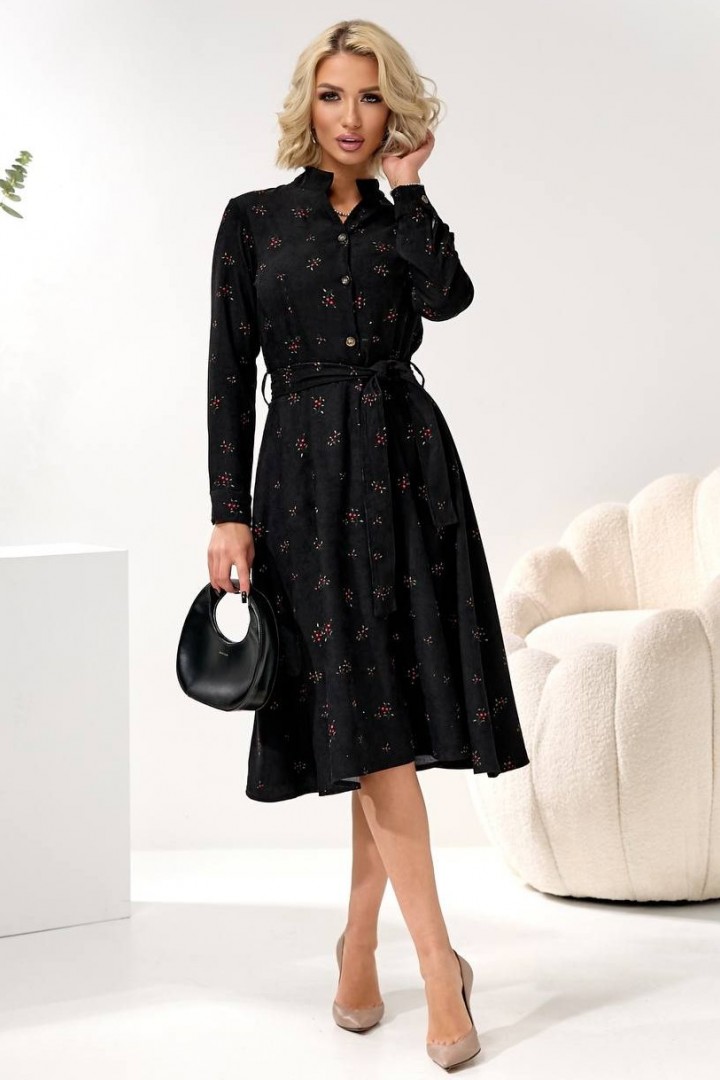 Вельветова сукня з принтом TS-472A520B560