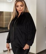 Велюровий костюм зі стразами VOJ-315A900