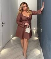 Женское платье со шнуровкой на спине YM-5535.20A15