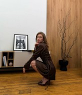 Шелковое платье короткое  ANB-476A400