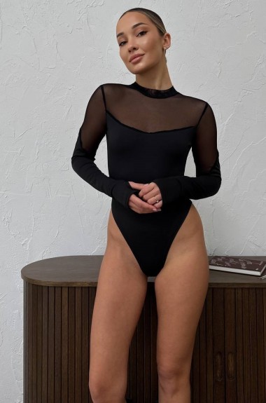 Боди с прозрачными вставками ANB-477A300