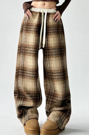 Брюки oversize в клетку DMP-A7107A300