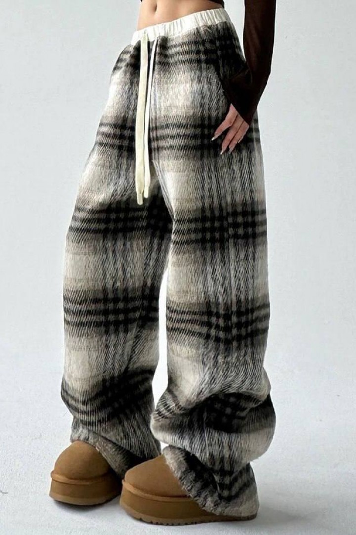 Брюки oversize в клетку DMP-A7107A300