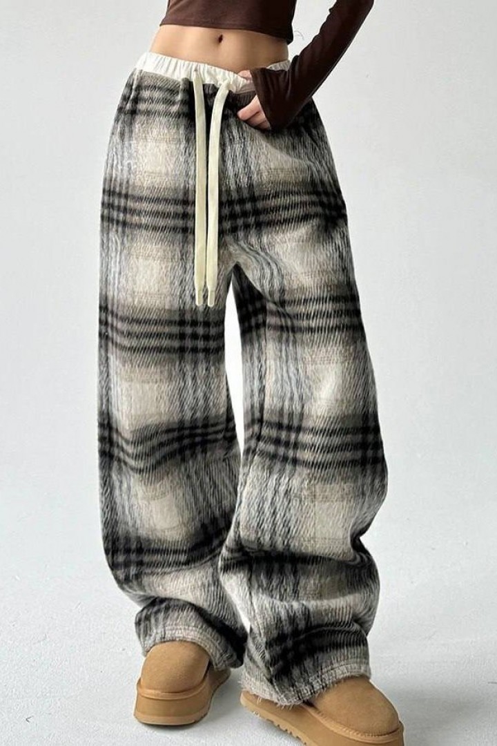 Брюки oversize в клетку DMP-A7107A300