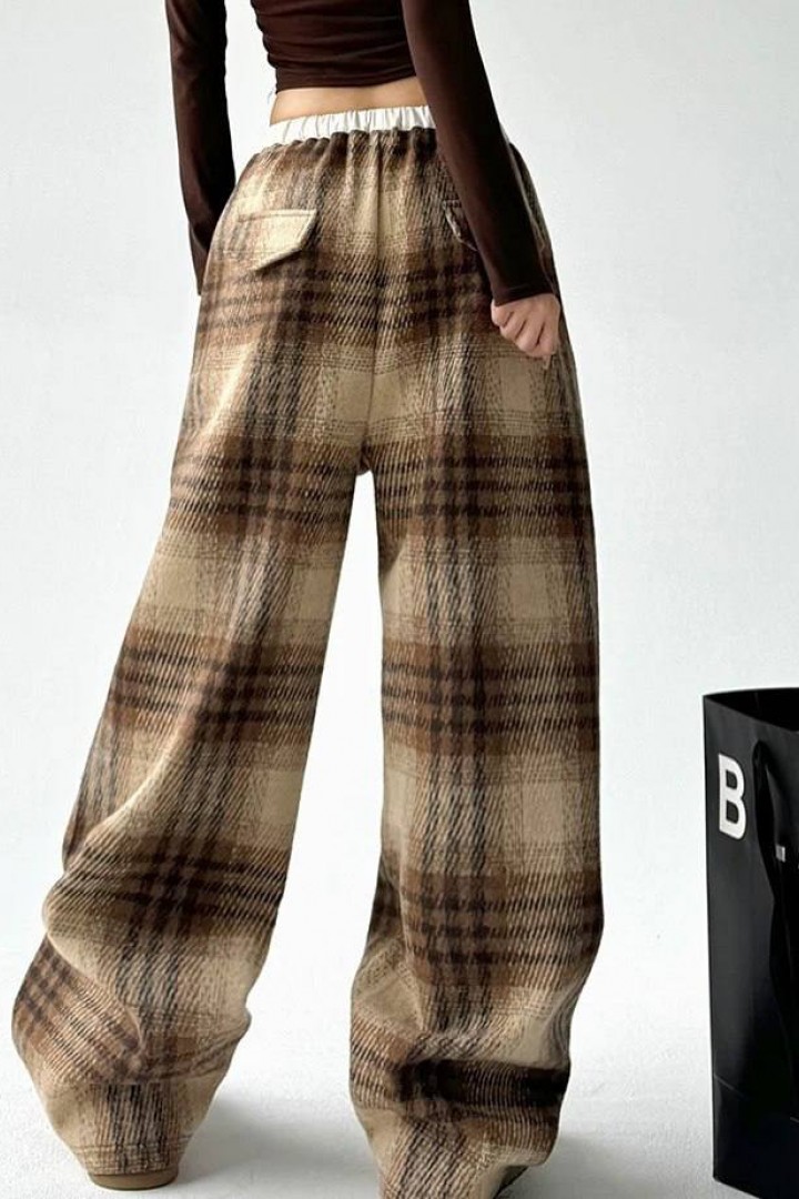 Брюки oversize в клетку DMP-A7107A300