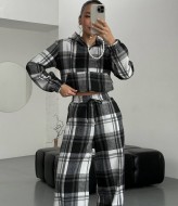 Теплый костюм двойка в клетку DMP-A7177A520