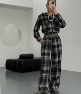Теплый костюм двойка в клетку DMP-A7177A520