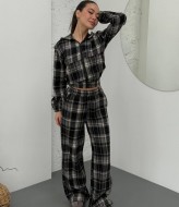 Теплый костюм двойка в клетку DMP-A7177A520