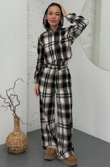 Теплый костюм двойка в клетку DMP-A7177A520