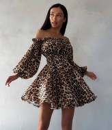 Платье в леопардовый принт YLM-566A500