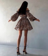 Платье в леопардовый принт YLM-566A500