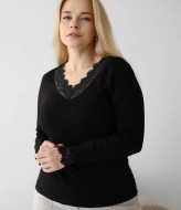 Лонгслив з мереживом NBR-216A400