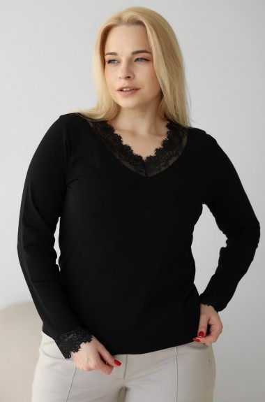 Лонгслив з мереживом NBR-216A400