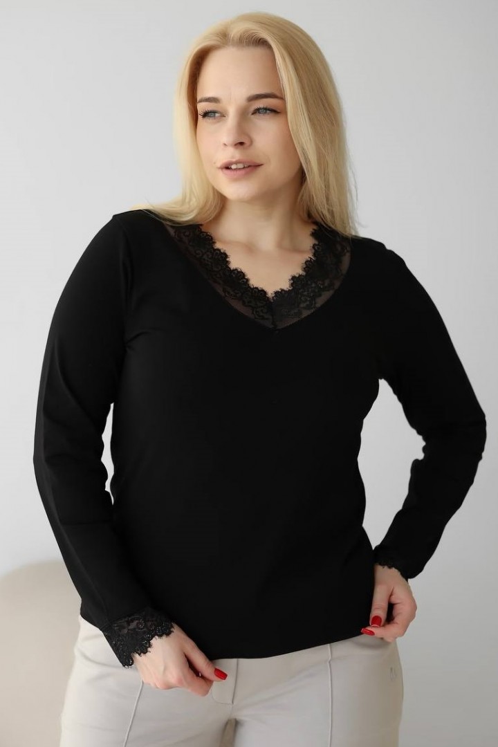 Лонгслив з мереживом NBR-216A400