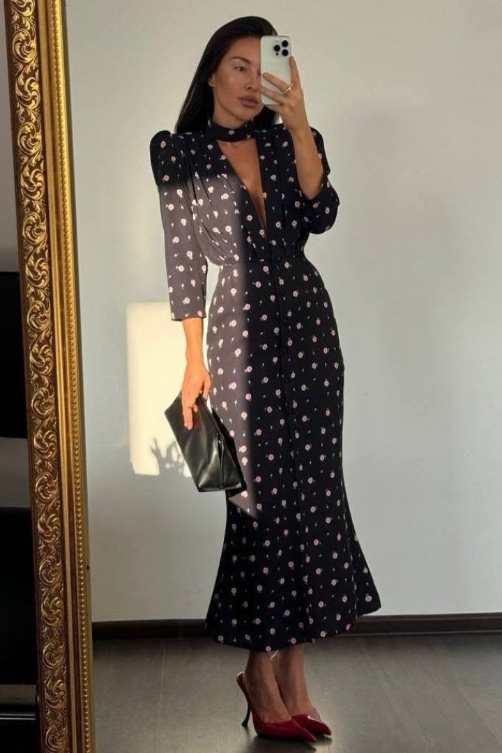 Нарядное платье на пуговицах BAC-964A600