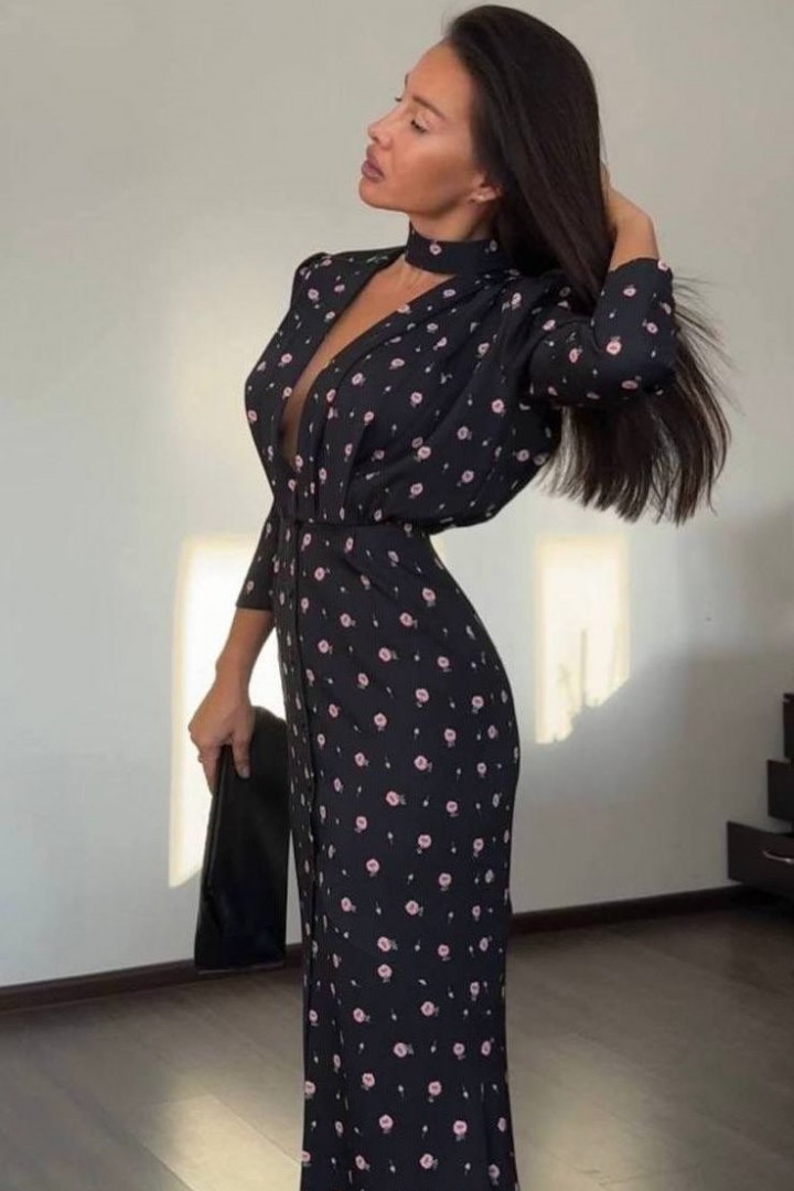 Нарядное платье на пуговицах BAC-964A600