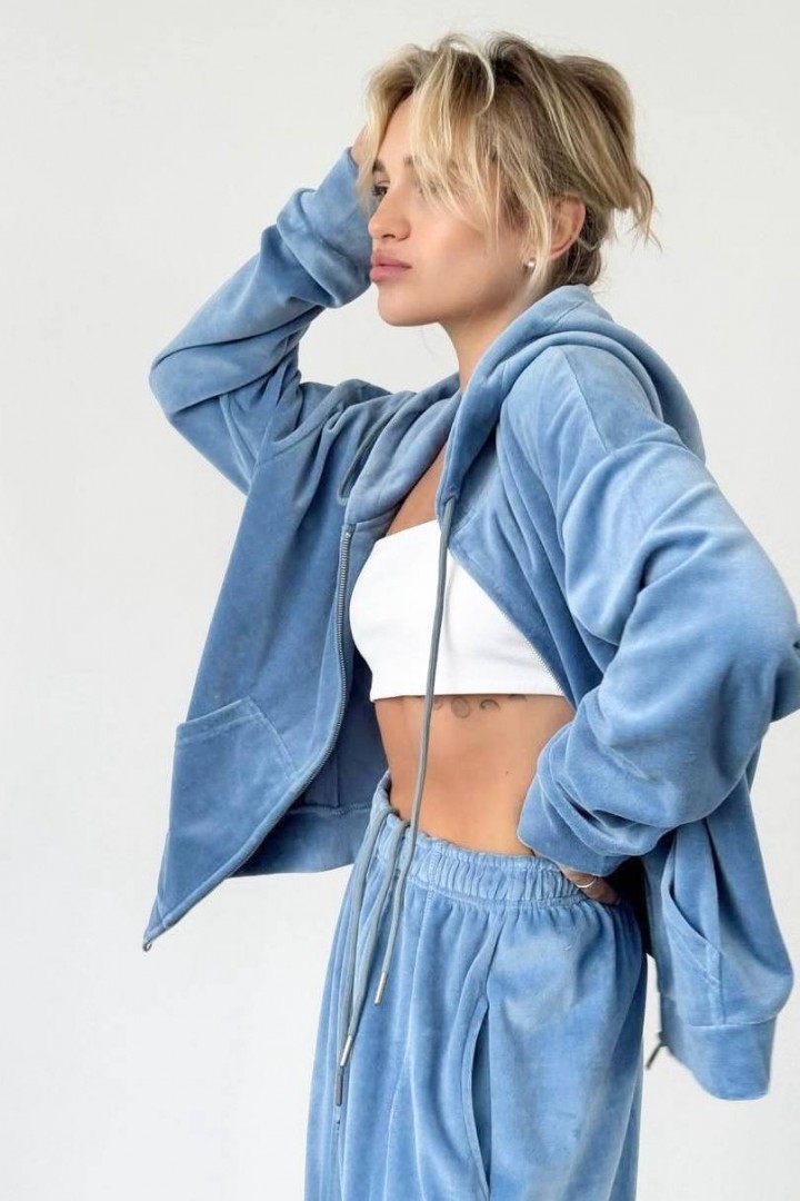 Велюровий костюм з капюшоном BAC-965A700