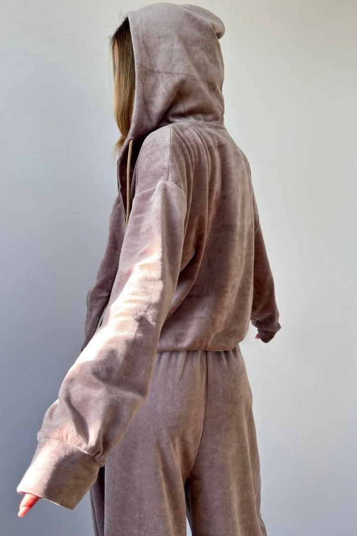 Велюровий костюм з капюшоном BAC-965A700