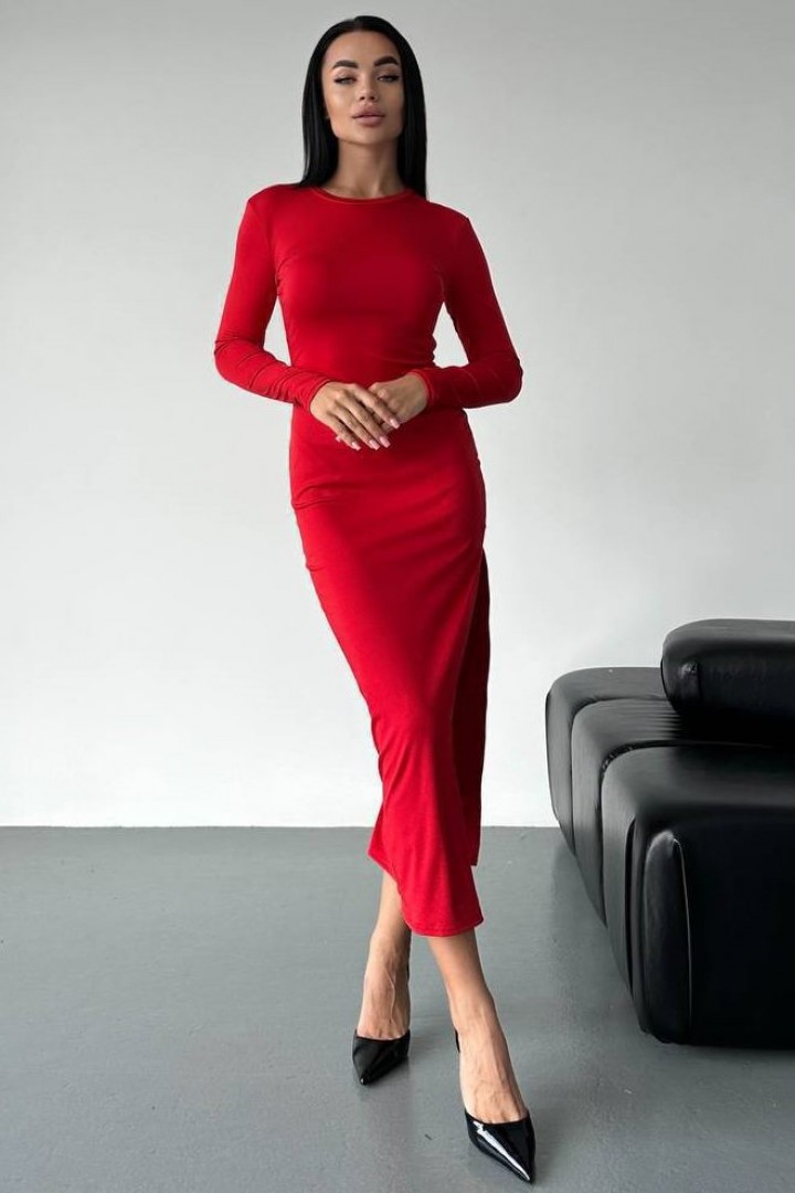 Витончена сукня міді з розрізом ELZ-509A250