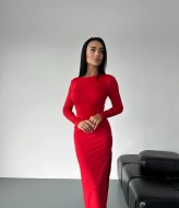 Витончена сукня міді з розрізом ELZ-509A250